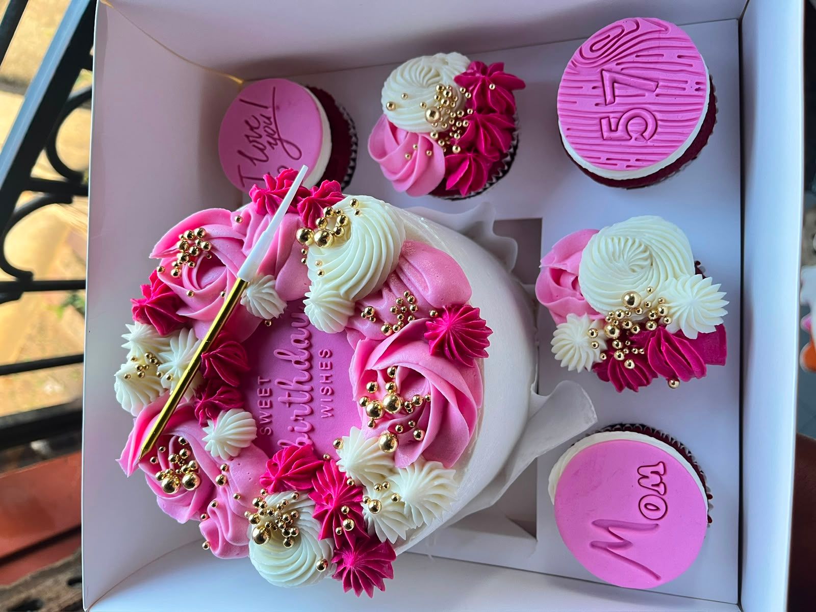 Fuchsia Gold Bento by Baked by Buhlebenkosi