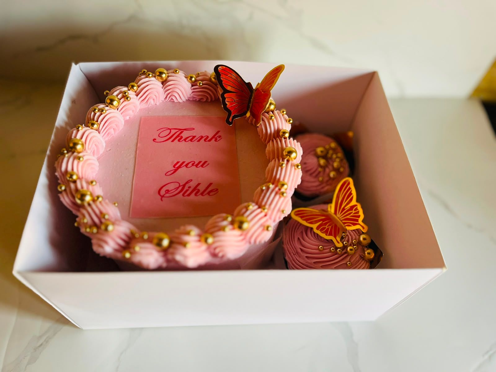 Blush Butterfly Bento by Baked by Buhlebenkosi