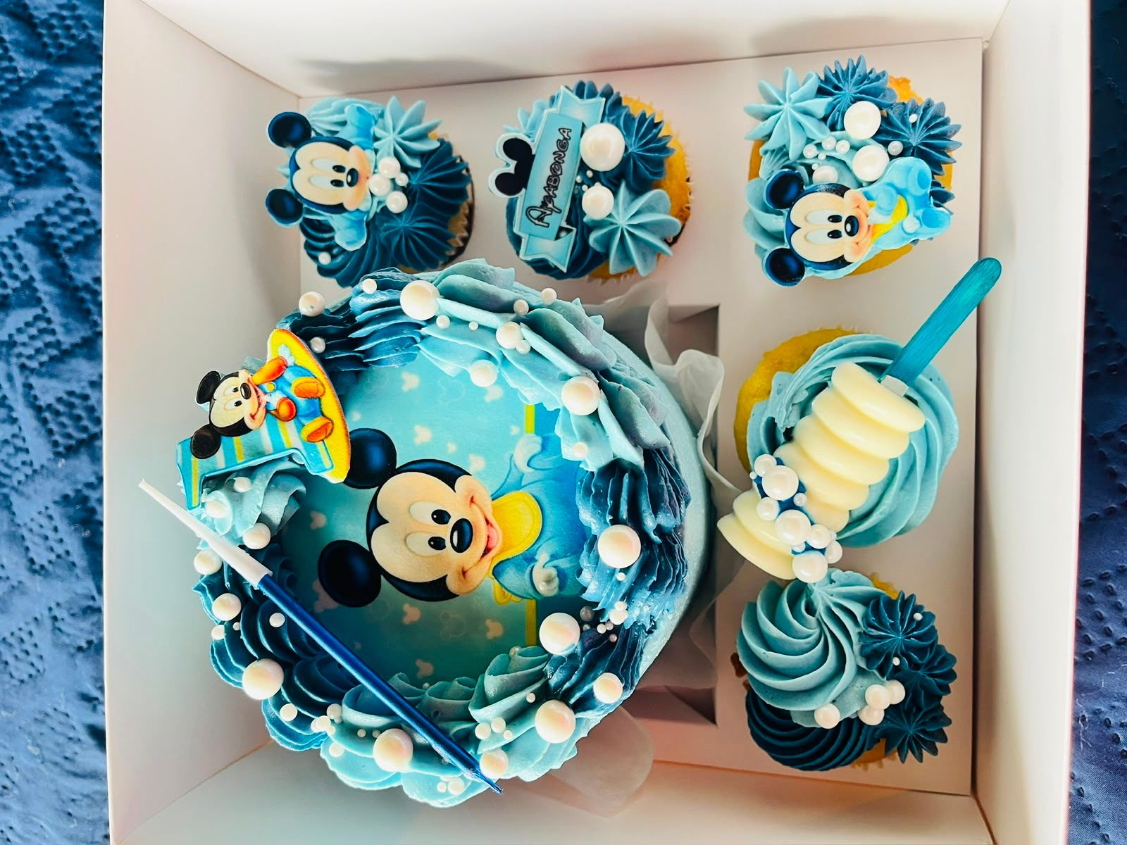 Baby Blue Mickey Bento by Baked by Buhlebenkosi