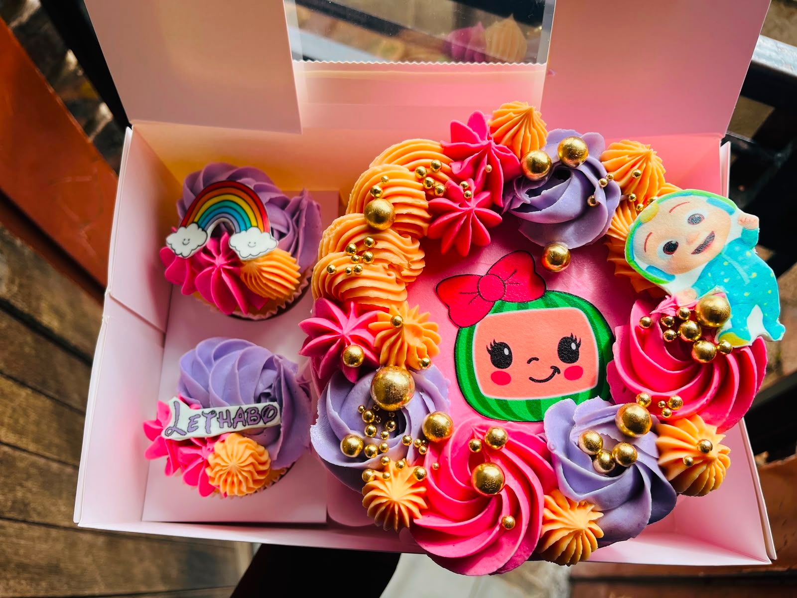 Cocomelon Pink Bento by Baked by Buhlebenkosi