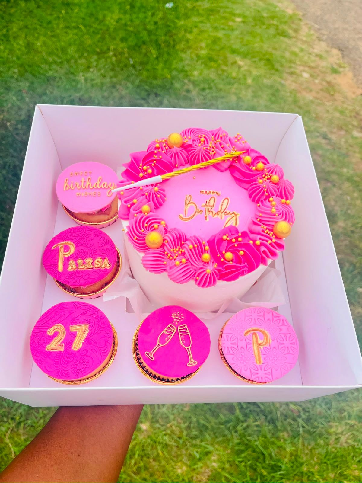 Magenta Gold Bento by Baked by Buhlebenkosi