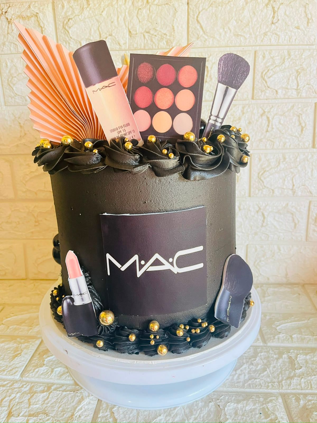 Golden Orchid Muse Cake by Baked by Buhlebenkosi