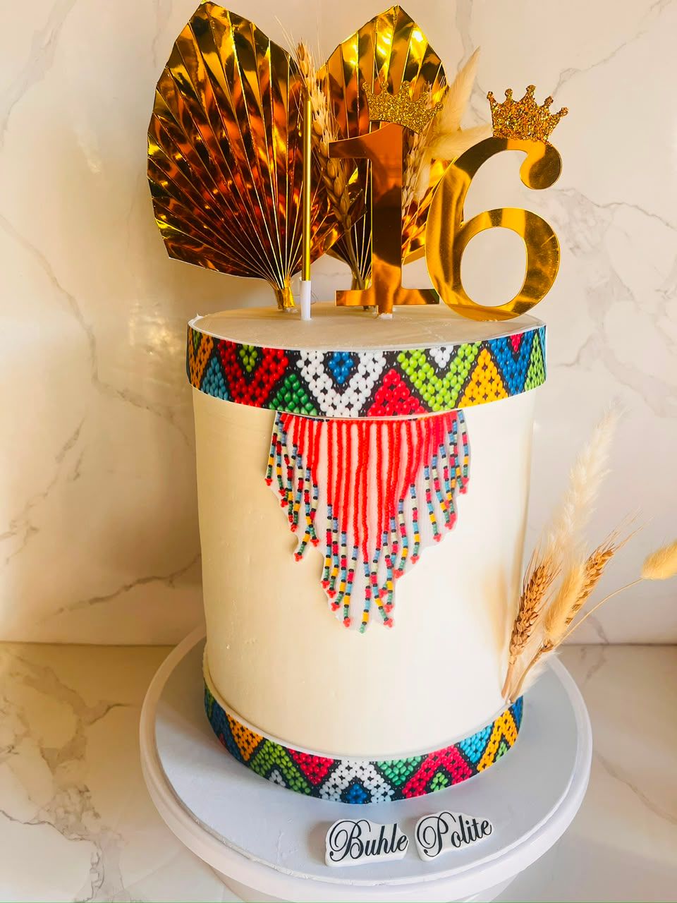 Beadwork Sweet Sixteen Cake by Baked by Buhlebenkosi