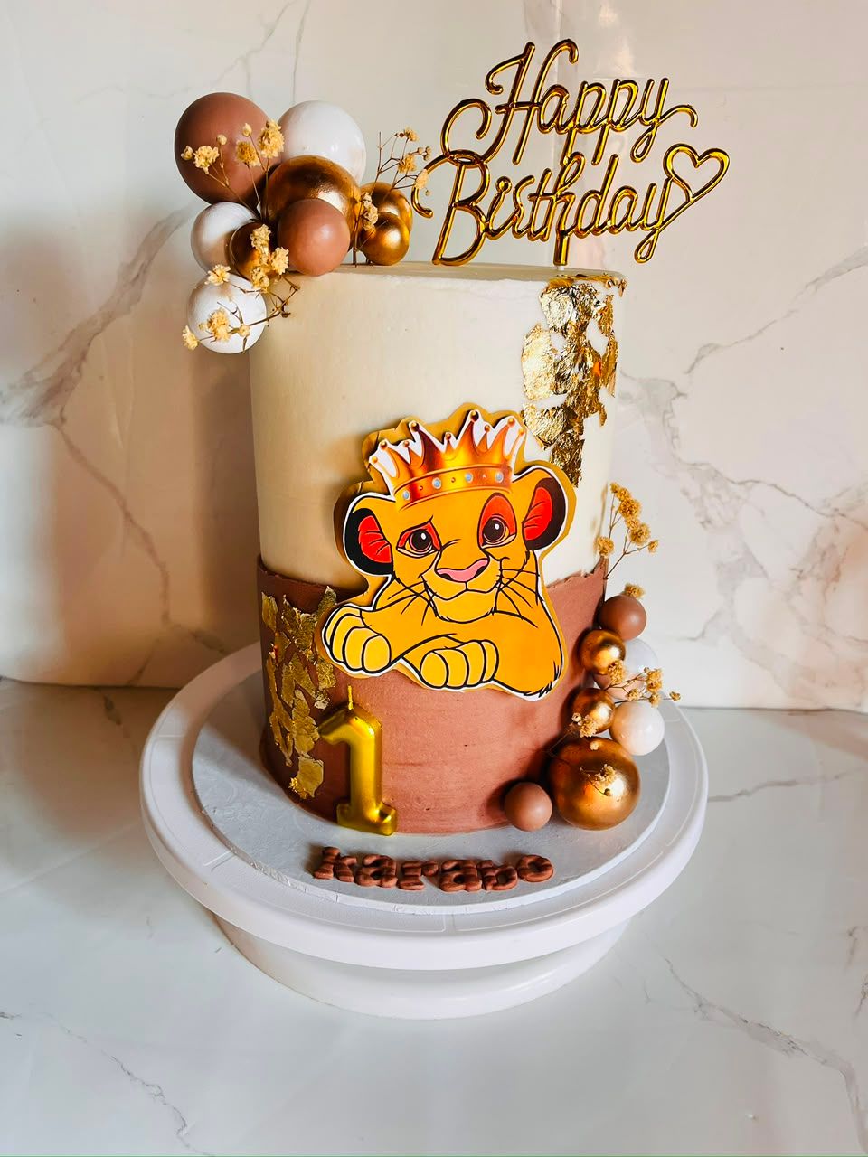 Lion King Simba Cake by Baked by Buhlebenkosi