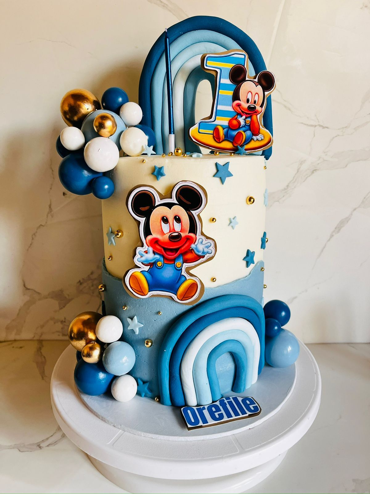 Baby Mickey First Birthday by Baked by Buhlebenkosi