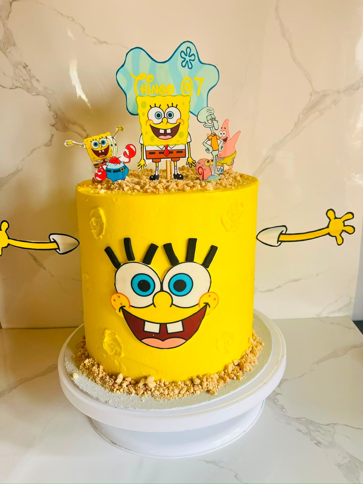 SpongeBob Squarepants Cake by Baked by Buhlebenkosi