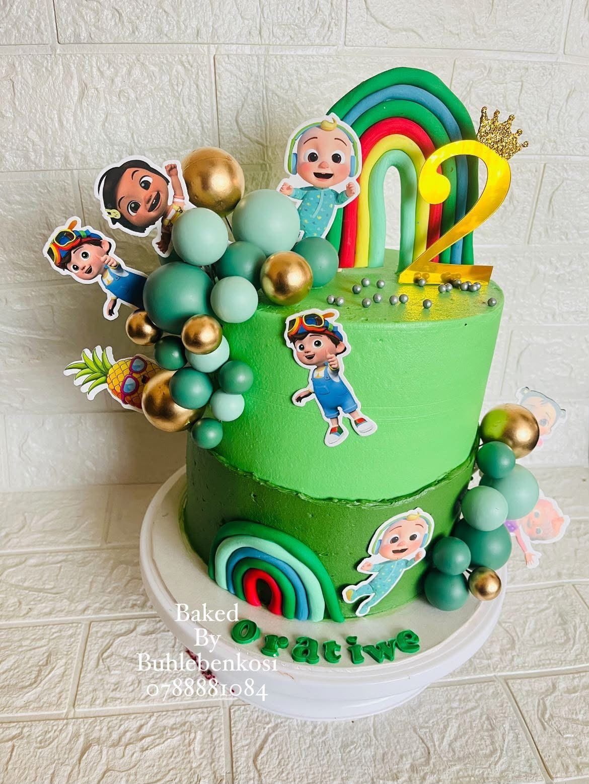 Cocomelon Green Cake by Baked by Buhlebenkosi