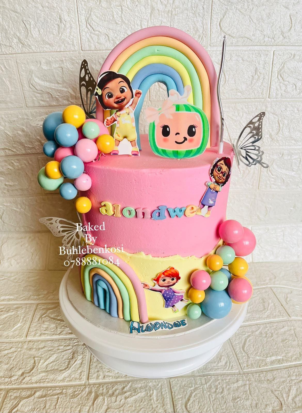 Cocomelon Pastel Cake by Baked by Buhlebenkosi