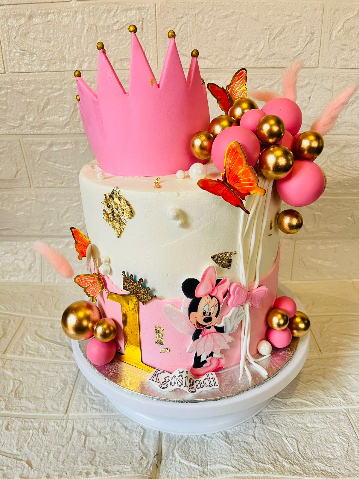 Minnie Crown Cake by Baked by Buhlebenkosi