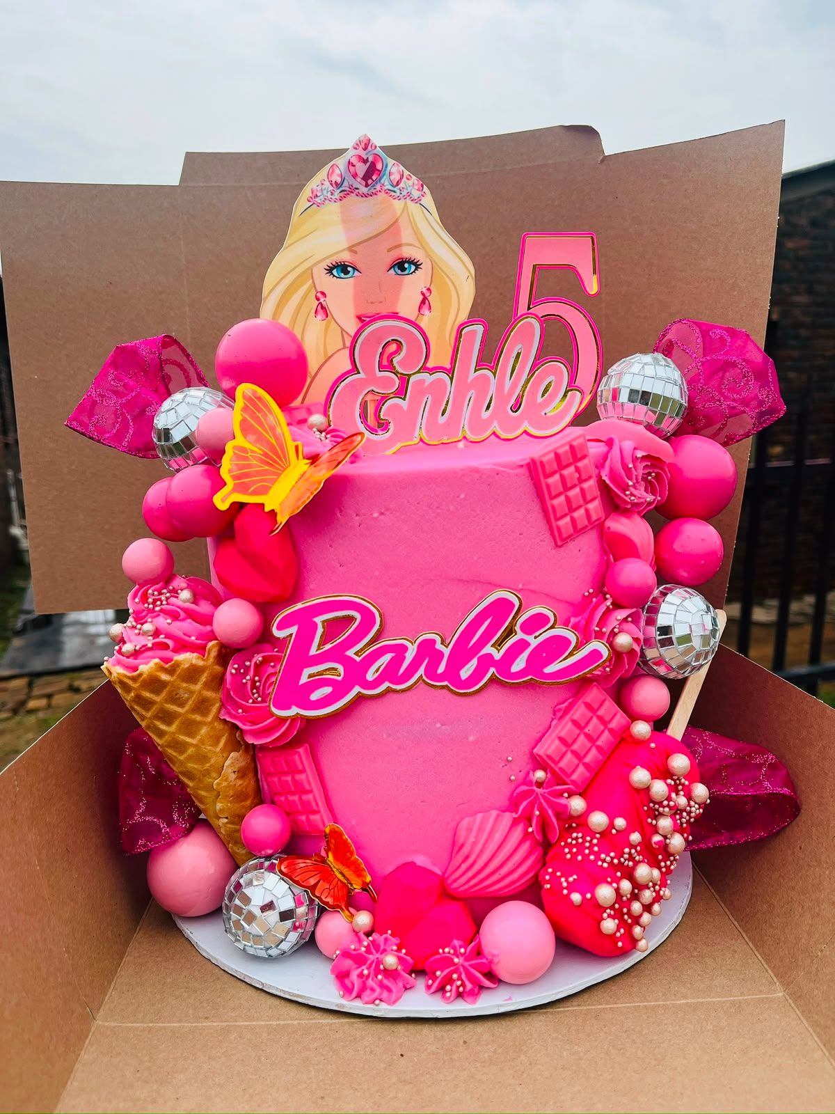 Barbie Ice Cream Cake by Baked by Buhlebenkosi