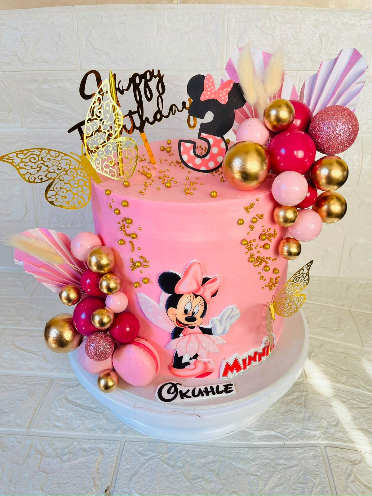 Pink Minnie Cake by Baked by Buhlebenkosi