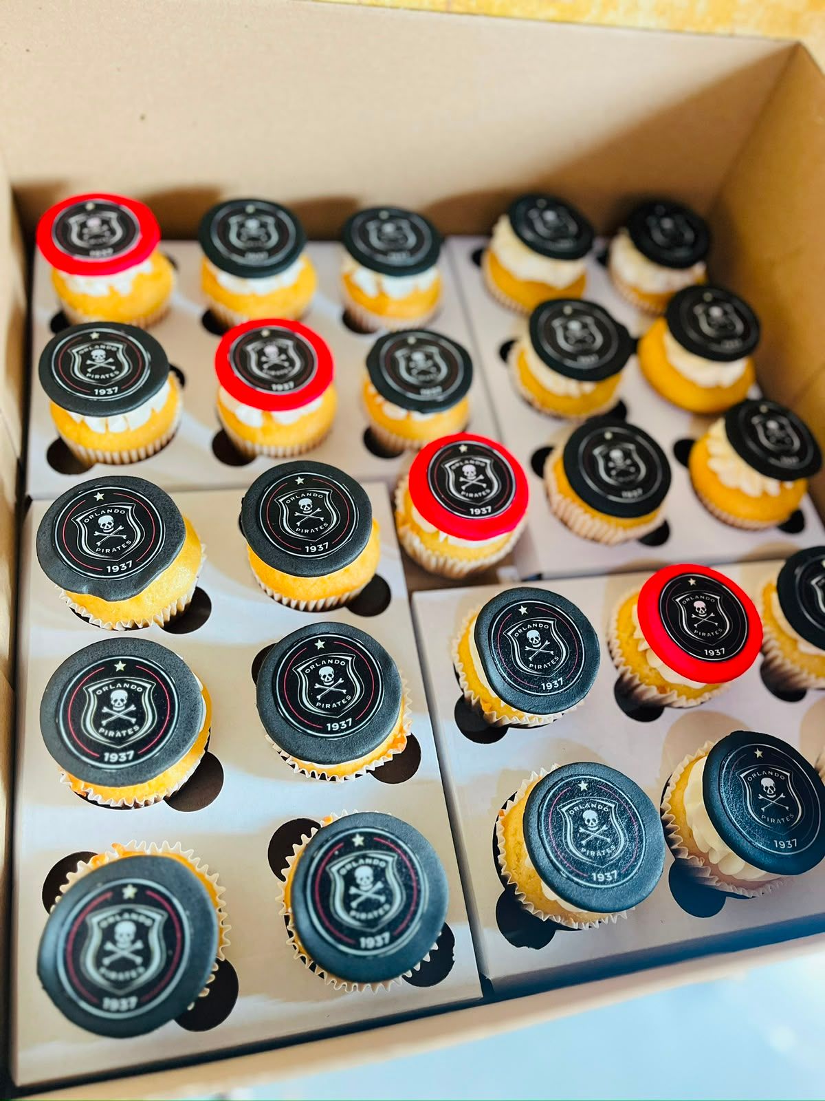 Orlando Pirates Cupcakes by Baked by Buhlebenkosi