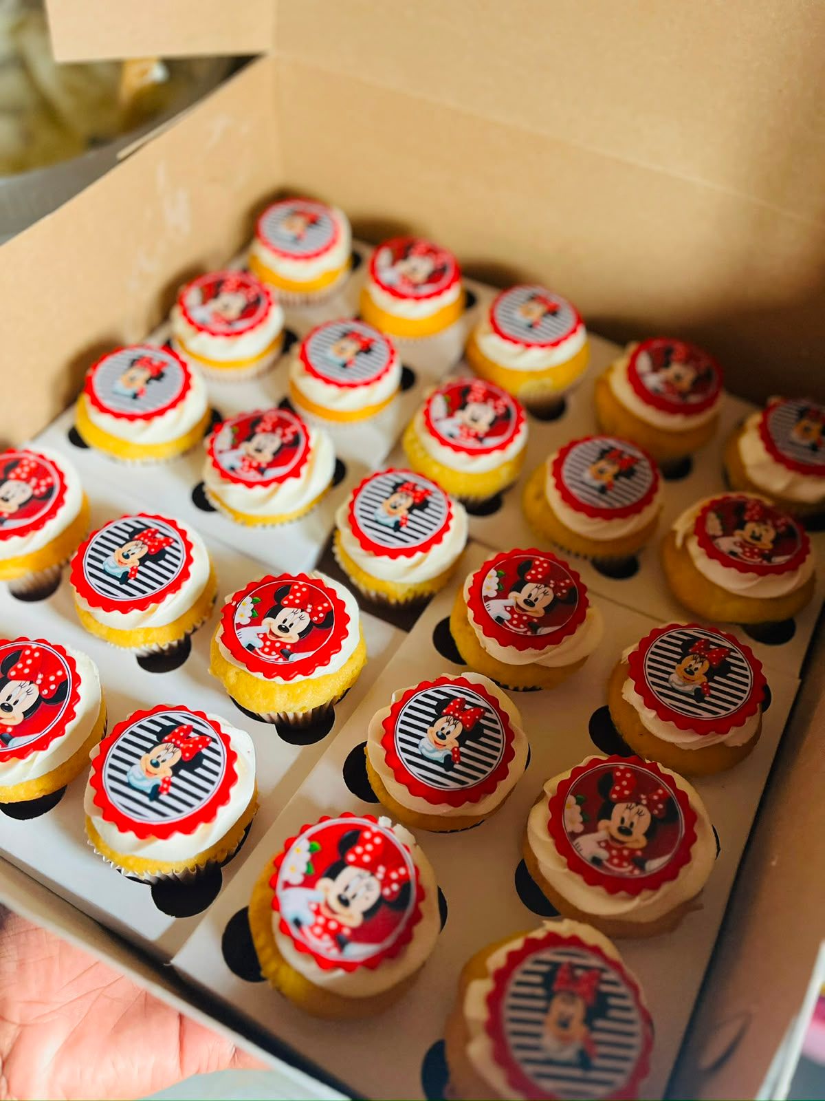 Minnie Mouse Cupcakes by Baked by Buhlebenkosi