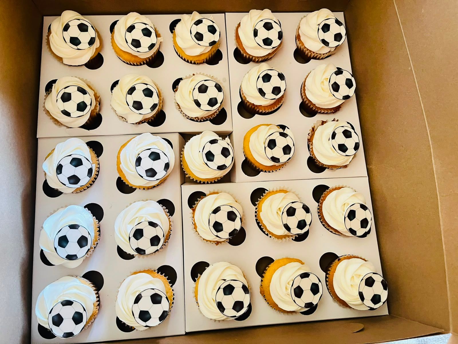 Soccer Ball Cupcakes by Baked by Buhlebenkosi
