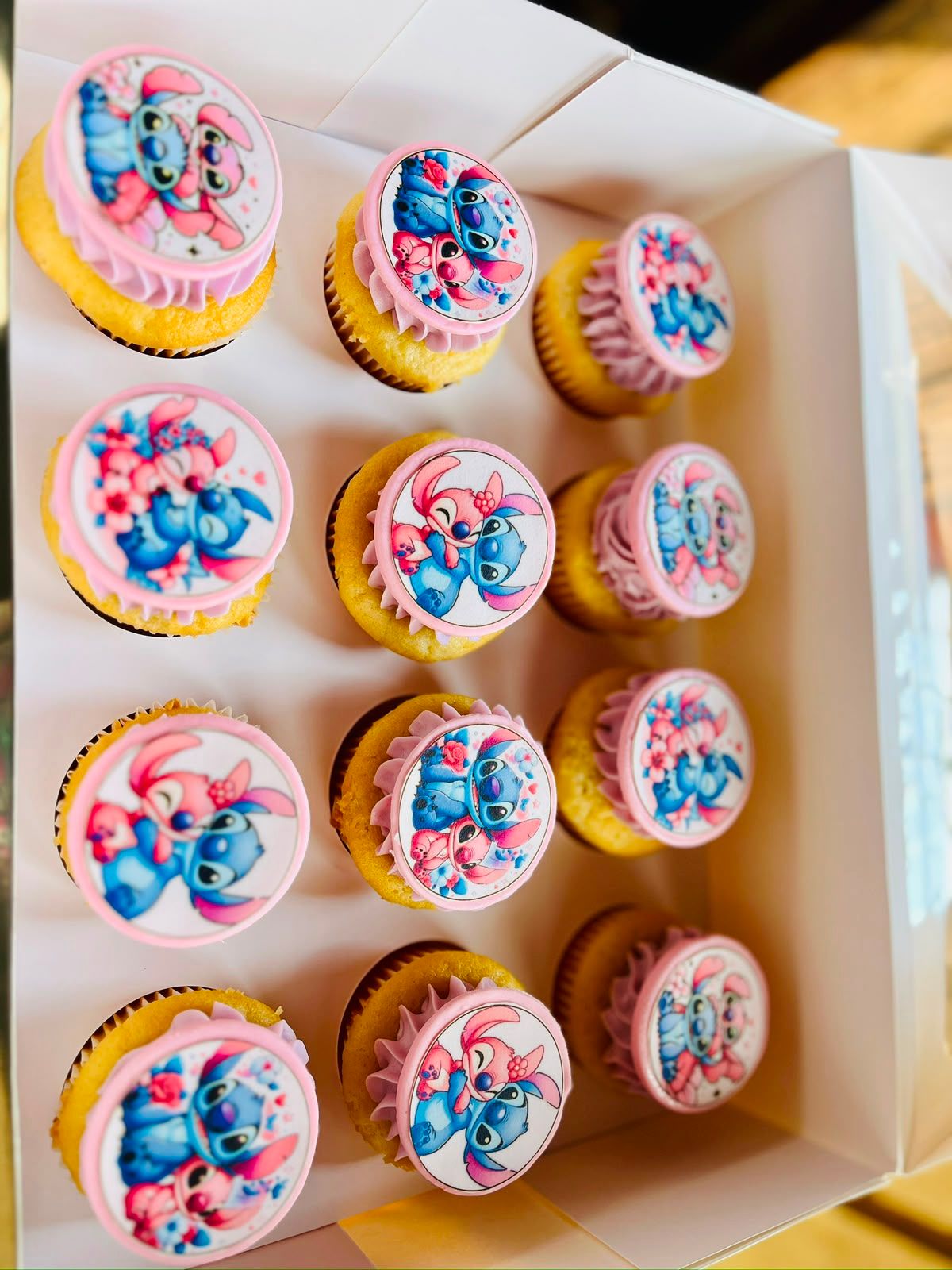Stitch & Angel Pink Cupcakes by Baked by Buhlebenkosi