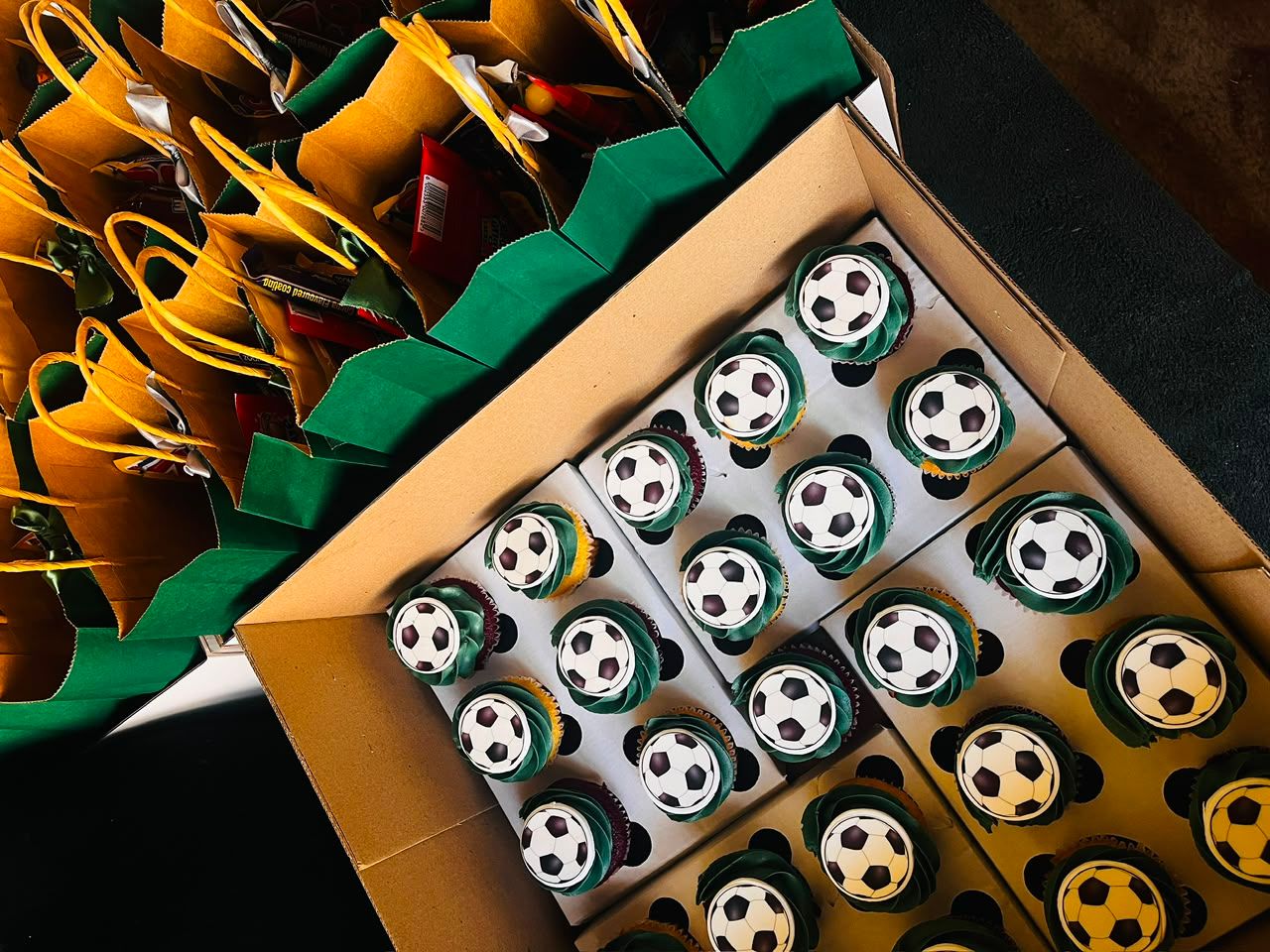 Soccer Ball Party Cupcakes by Baked by Buhlebenkosi