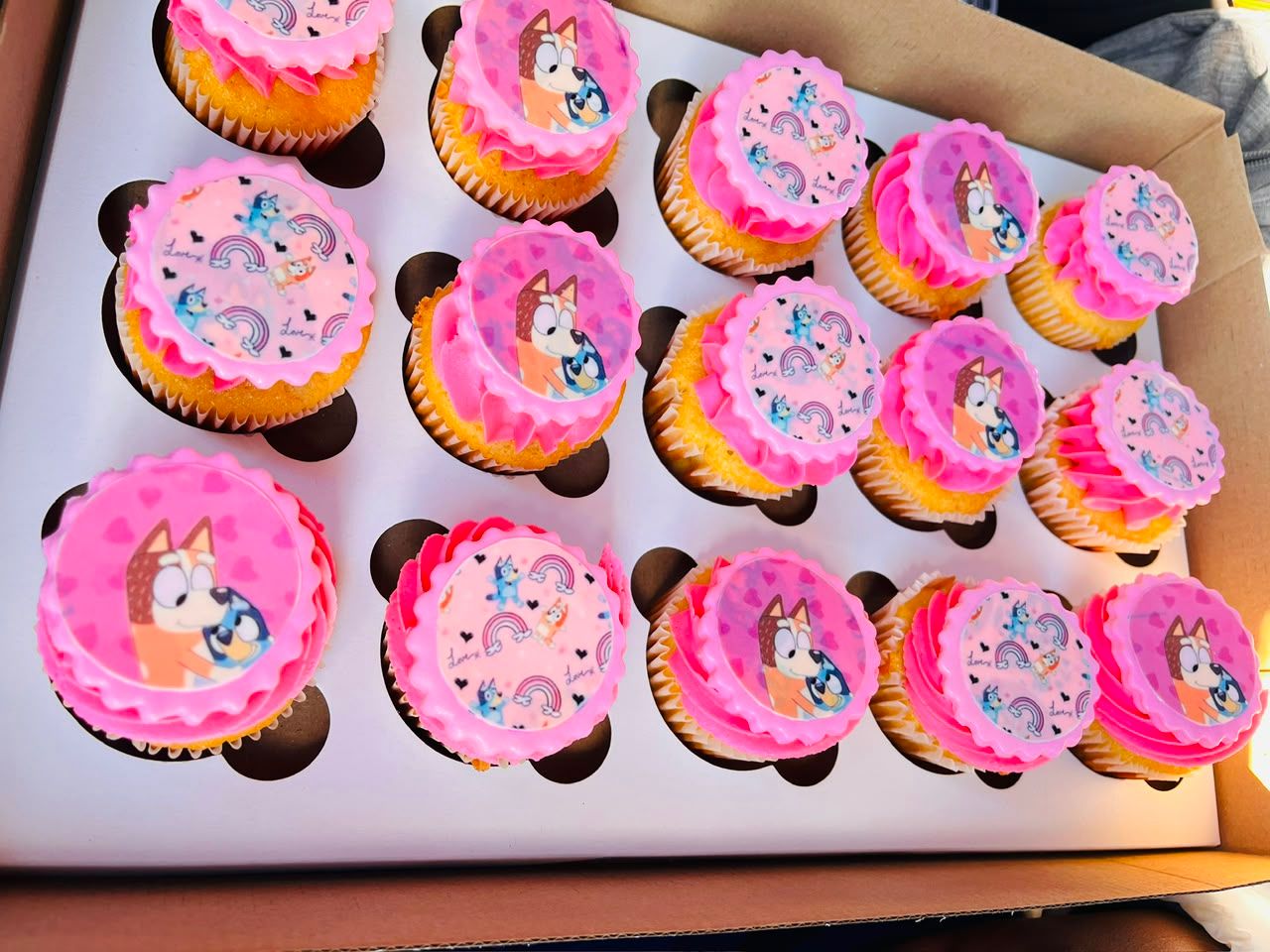 Bluey Pink Cupcakes by Baked by Buhlebenkosi