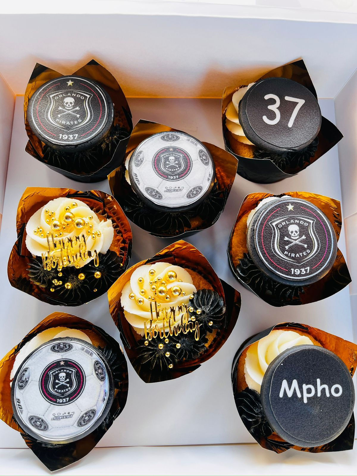 Orlando Pirates 37th Cupcakes by Baked by Buhlebenkosi
