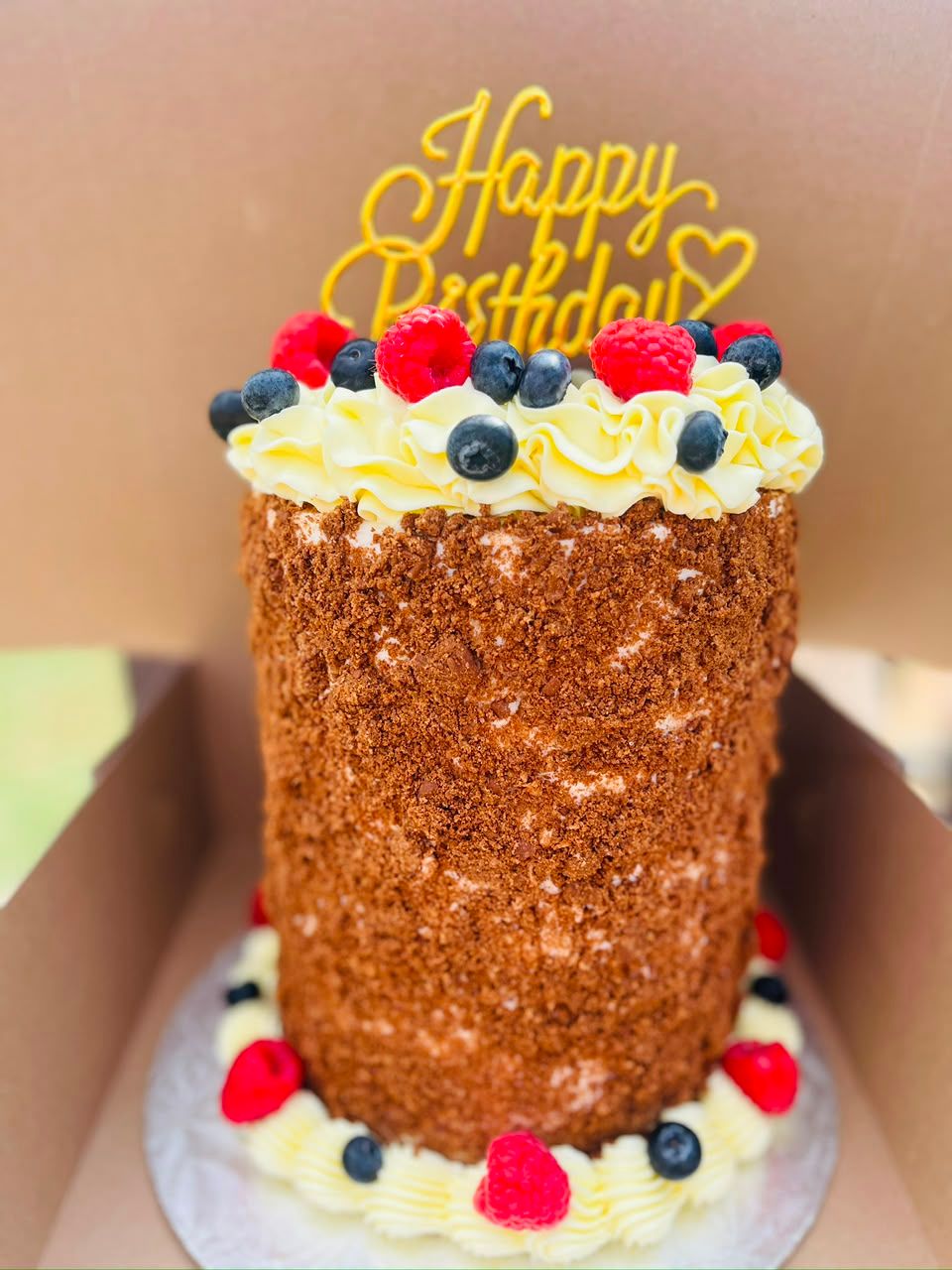 Honey Crumb Berry Mini Cake by Baked by Buhlebenkosi