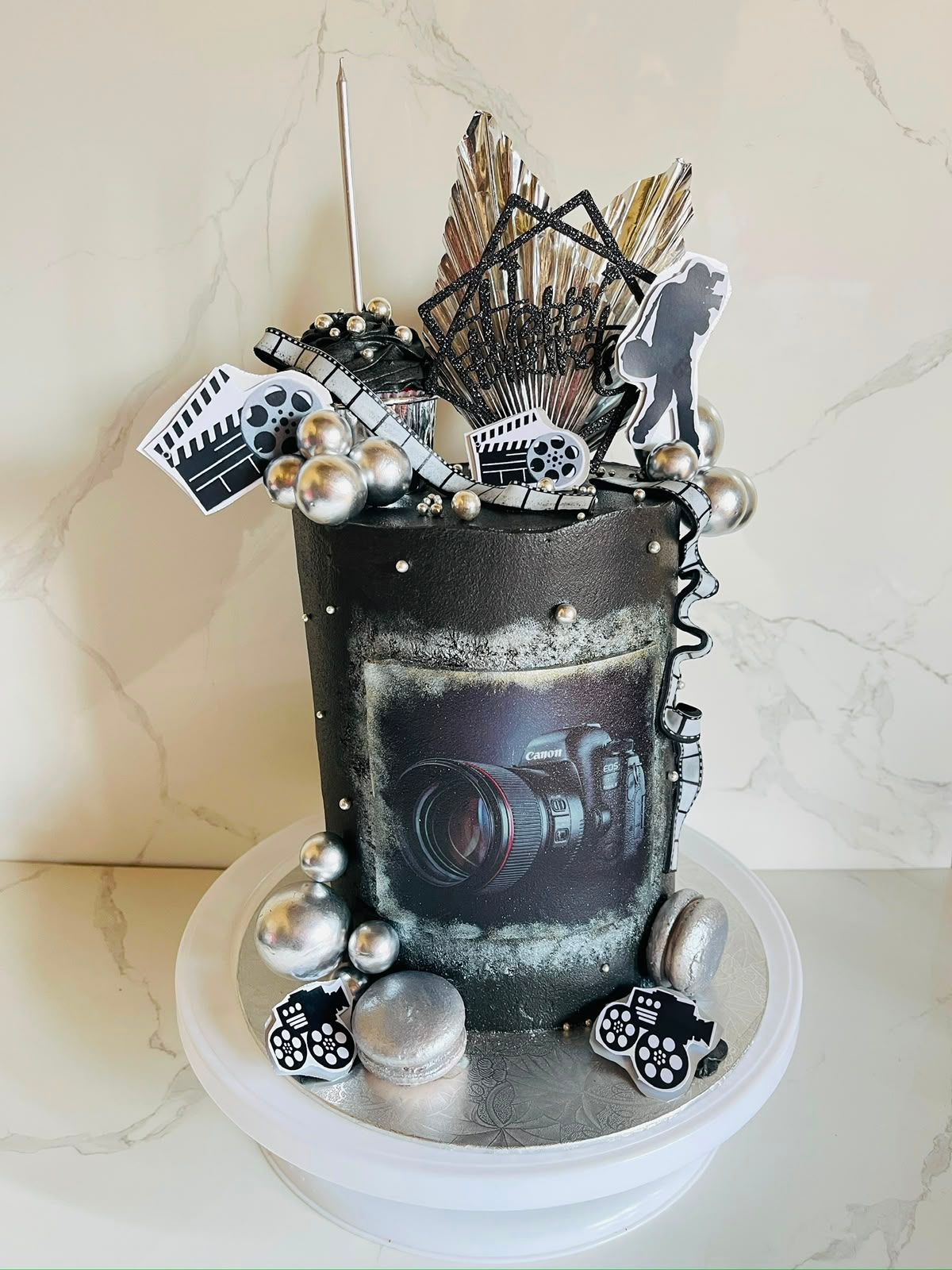 Film & Camera Mini Cake by Baked by Buhlebenkosi