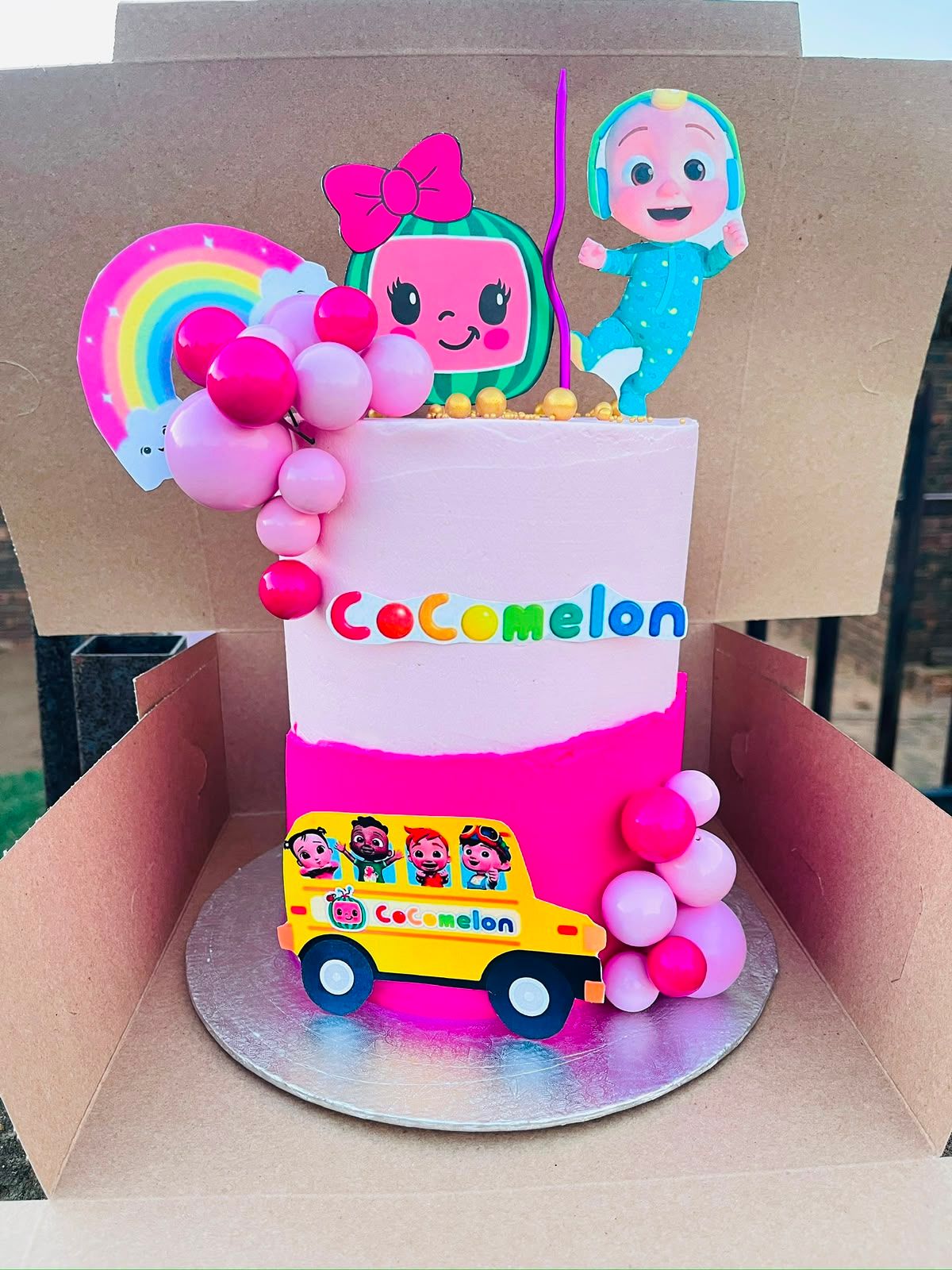 Cocomelon Pink Mini Cake by Baked by Buhlebenkosi