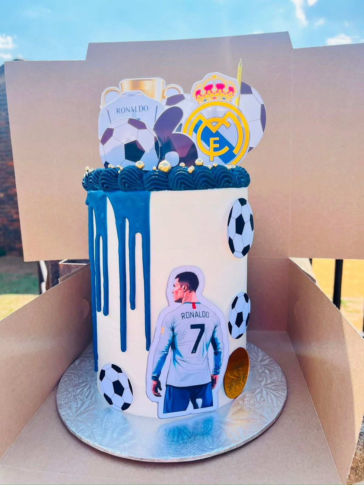 Ronaldo Soccer Mini Cake by Baked by Buhlebenkosi