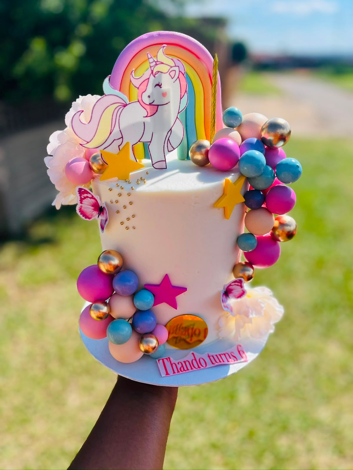 Rainbow Unicorn Mini Cake by Baked by Buhlebenkosi