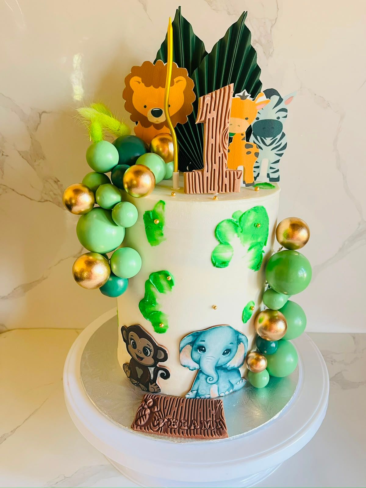 Safari Animals Mini Cake by Baked by Buhlebenkosi