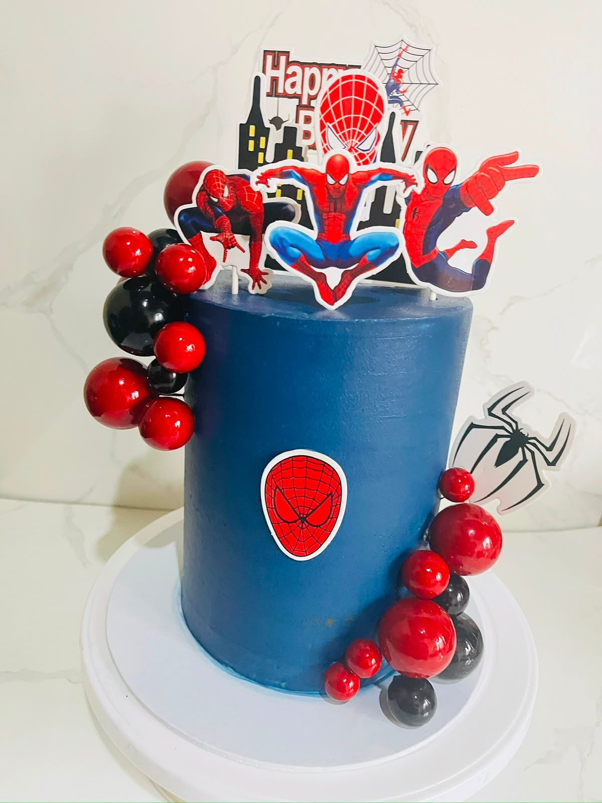Spider-Man Navy Cake by Baked by Buhlebenkosi