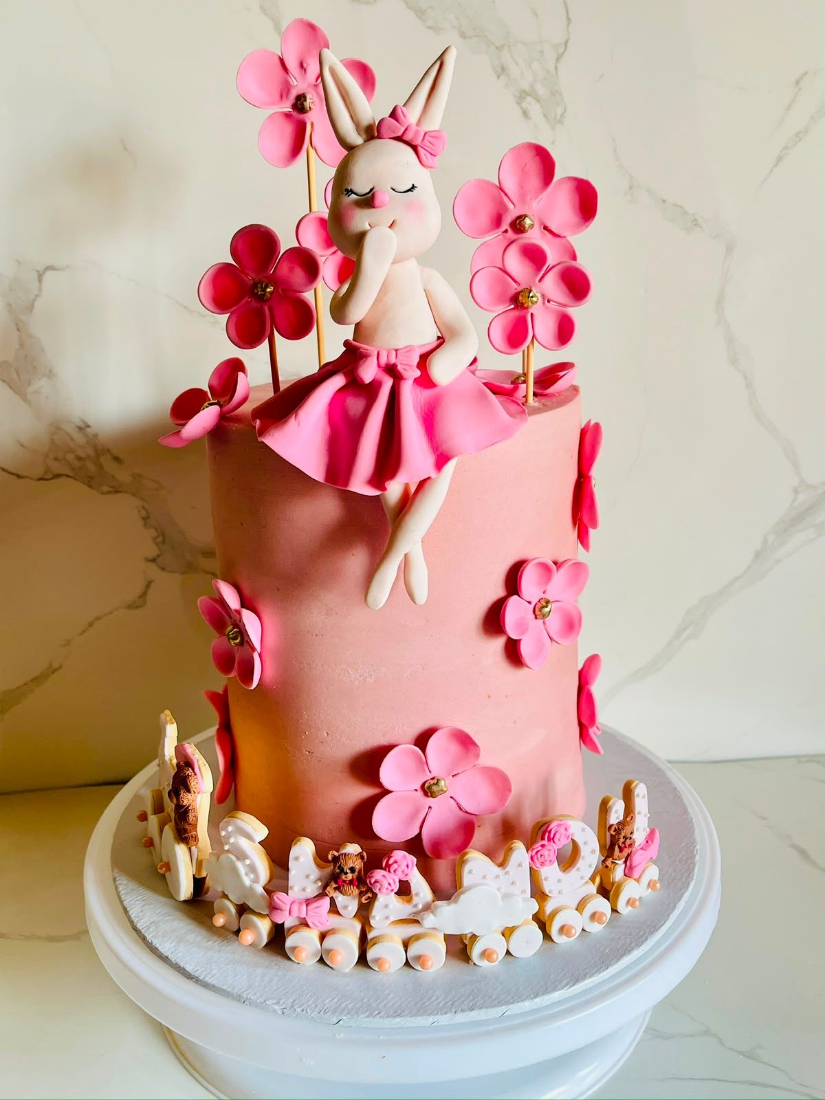 Pink Ballerina Bunny Cake by Baked by Buhlebenkosi