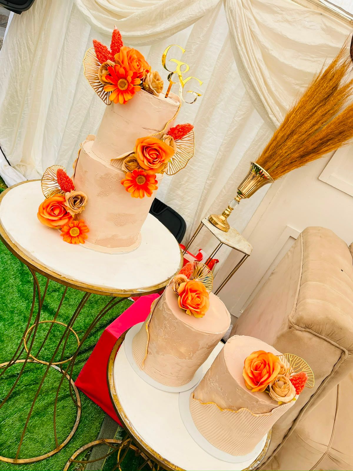 Nude Rose Wedding Trio by Baked by Buhlebenkosi